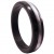 Black Stainless Steel Cock Ring with Silver Band