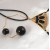 Fan Shaped Pearl G-String with Penetrating Crystal Orbs