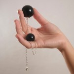 Fan Shaped Pearl G-String with Penetrating Crystal Orbs