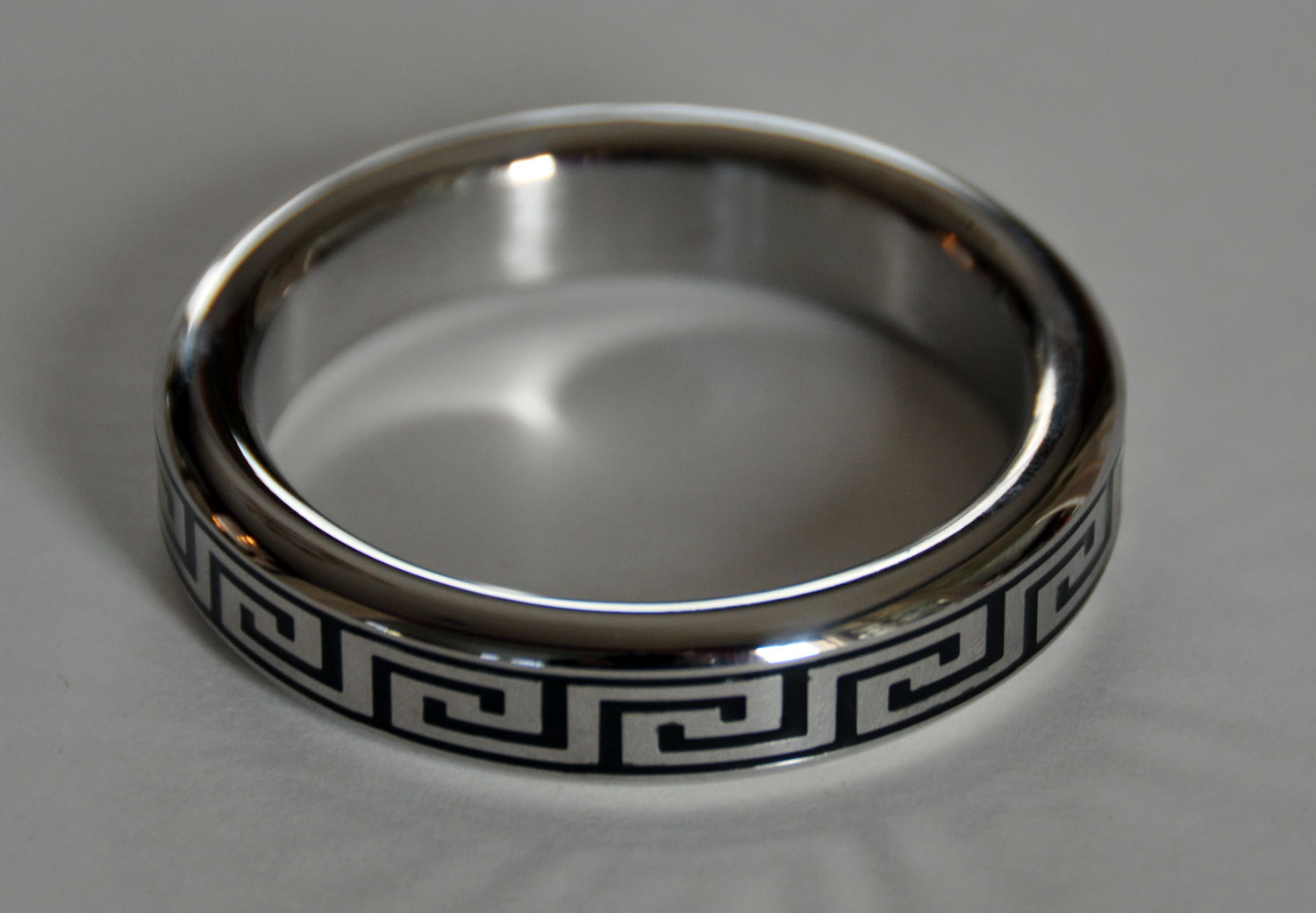 Greek Key Stainless Steel Cock Ring