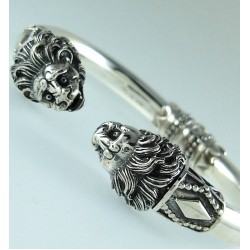 Lions Head Torc Bracelet