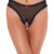 Semi Sheer Mesh Open Crotch Briefs - Black, Red or White