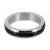 Stainless Steel Cock Ring with Black Band