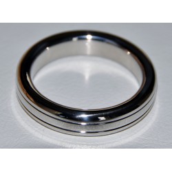 Stainless Steel Grooved Cock Ring