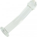 Clear Glass Dildo for Strap On Harness