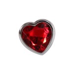 Red Heart Gem Anal Plug Small
