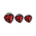 Three Hearts Gem Anal Plug Set Three Hearts Gem Anal Plug Set
