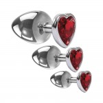 Three Hearts Gem Anal Plug Set Three Hearts Gem Anal Plug Set