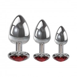 Three Hearts Gem Anal Plug Set