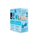 Vibrating Remote Controlled Jewel Plug Small/Med - Aqua Blue
