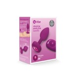 Vibrating Remote Controlled Jewel Plug Small/Med - Fuchsia