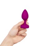 Vibrating Remote Controlled Jewel Plug Small/Med - Fuchsia