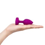 Vibrating Remote Controlled Jewel Plug Small/Med - Fuchsia