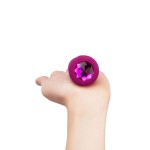Vibrating Remote Controlled Jewel Plug Small/Med - Fuchsia