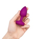 Vibrating Remote Controlled Jewel Plug Small/Med - Fuchsia