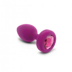 Vibrating Remote Controlled Jewel Plug Small/Med - Fuchsia