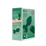 Vibrating Remote Controlled Jewel Plug Med/Large - Emerald Green