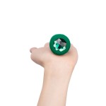 Vibrating Remote Controlled Jewel Plug Med/Large - Emerald Green