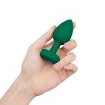 Vibrating Remote Controlled Jewel Plug Med/Large - Emerald Green