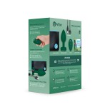 Vibrating Remote Controlled Jewel Plug Med/Large - Emerald Green