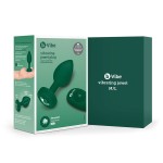 Vibrating Remote Controlled Jewel Plug Med/Large - Emerald Green