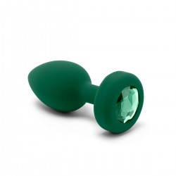 Vibrating Remote Controlled Jewel Plug Med/Large - Emerald Green