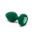 Vibrating Remote Controlled Jewel Plug Med/Large - Emerald Green