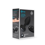 Vibrating Remote Controlled Jewel Plug Med/Large - Black