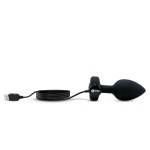 Vibrating Remote Controlled Jewel Plug Med/Large - Black