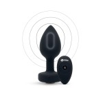 Vibrating Remote Controlled Jewel Plug Med/Large - Black