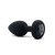 Vibrating Remote Controlled Jewel Plug Med/Large - Black