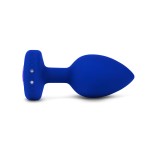 Vibrating Remote Controlled Jewel Plug L/XL - Blue Sapphire