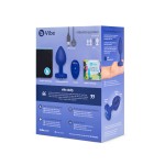 Vibrating Remote Controlled Jewel Plug L/XL - Blue Sapphire