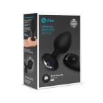 Vibrating Remote Controlled Jewel Plug 2XL - Black