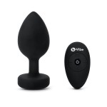 Vibrating Remote Controlled Jewel Plug 2XL - Black