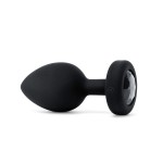 Vibrating Remote Controlled Jewel Plug 2XL - Black
