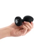 Vibrating Remote Controlled Jewel Plug 2XL - Black