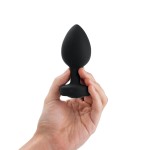 Vibrating Remote Controlled Jewel Plug 2XL - Black
