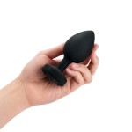 Vibrating Remote Controlled Jewel Plug 2XL - Black