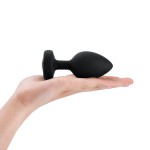 Vibrating Remote Controlled Jewel Plug 2XL - Black
