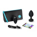 Vibrating Remote Controlled Jewel Plug 2XL - Black