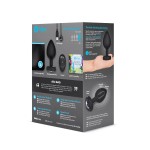 Vibrating Remote Controlled Jewel Plug 2XL - Black