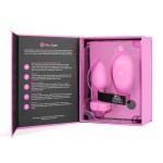 Vibrating Remote Controlled Jeweled Heart Plug Small/Med - Pink Topaz