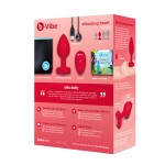 Vibrating Remote Controlled Jeweled Heart Plug Medium/Large Scarlet Ruby