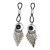 Silver Arrows Nipple Halos with Black Bead