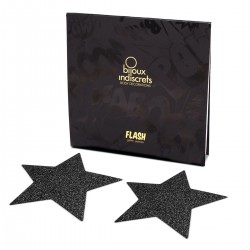 Flash Glitter Pasties - Star Black