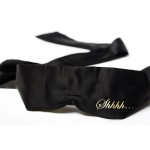 Shhh Black Satin Blindfold