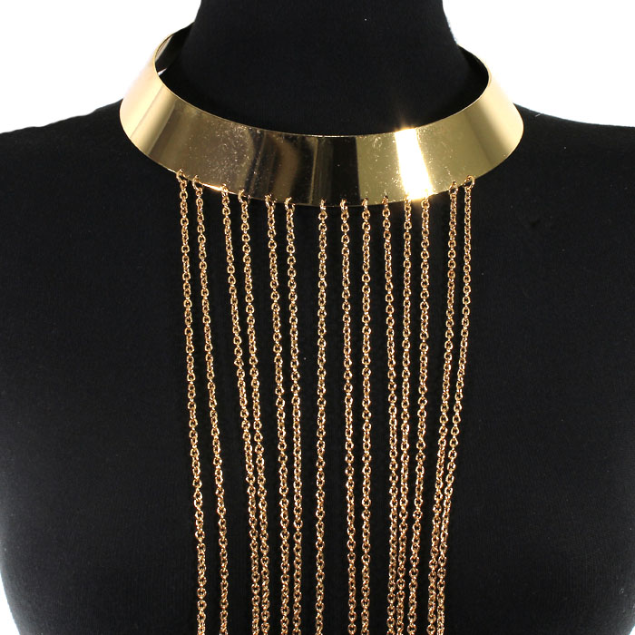 Gold Fashion Collar Bangle Cuffs Body Chain