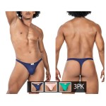 Clever 100007 3PK Australian Latin Thongs Color Green Pink Blue Clever 100007 3PK Australian Latin Thongs Color Green Pink Blue