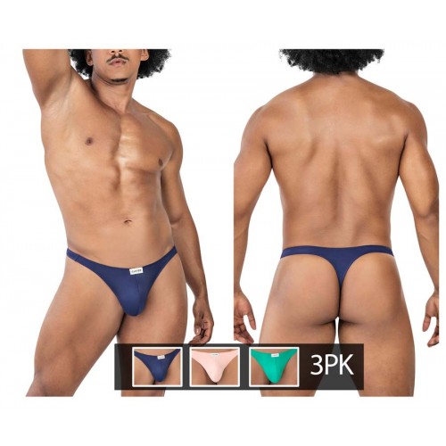 Clever 100007 3PK Australian Latin Thongs Color Green Pink Blue Clever 100007 3PK Australian Latin Thongs Color Green Pink Blue